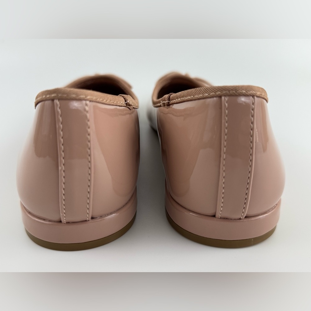 Madden Girl Beige Ballet Patent Leather Slip-On Flats, Women's size 7M, Bow Tie - Picture 5 of 9